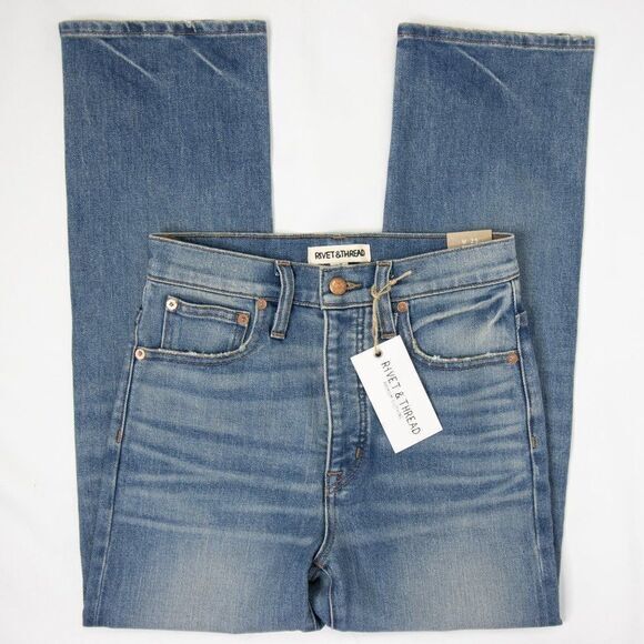 Madewell Rivet & Thread Cali Demi-Boot Jeans in Shetland Wash, ‎ made in USA, 25 - Picture 7 of 16